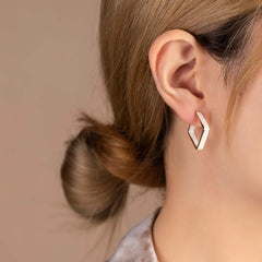 Golden Enameled Hoops
