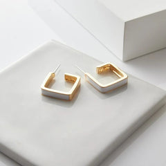 Golden Enameled Hoops