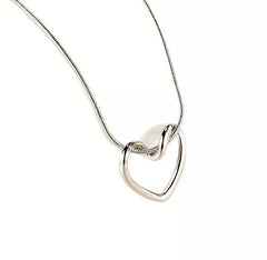 Silver Hollow Heart Pendant