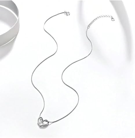 Silver Hollow Heart Pendant