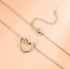 Silver Hollow Heart Pendant