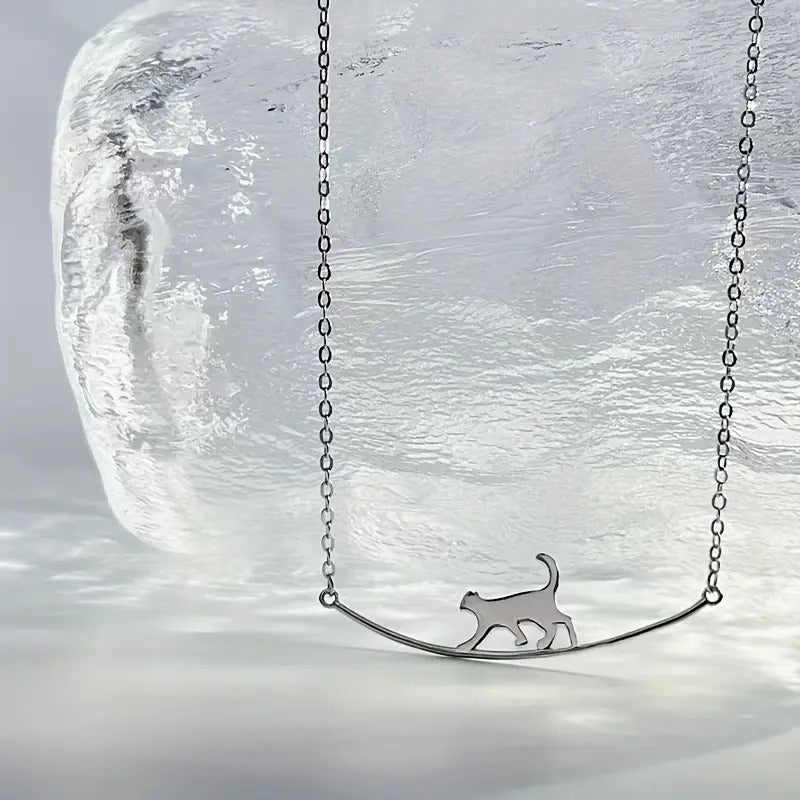 Silver Cat Pendant