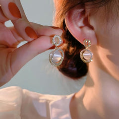 Delicate Pearl French Style Stud Earring