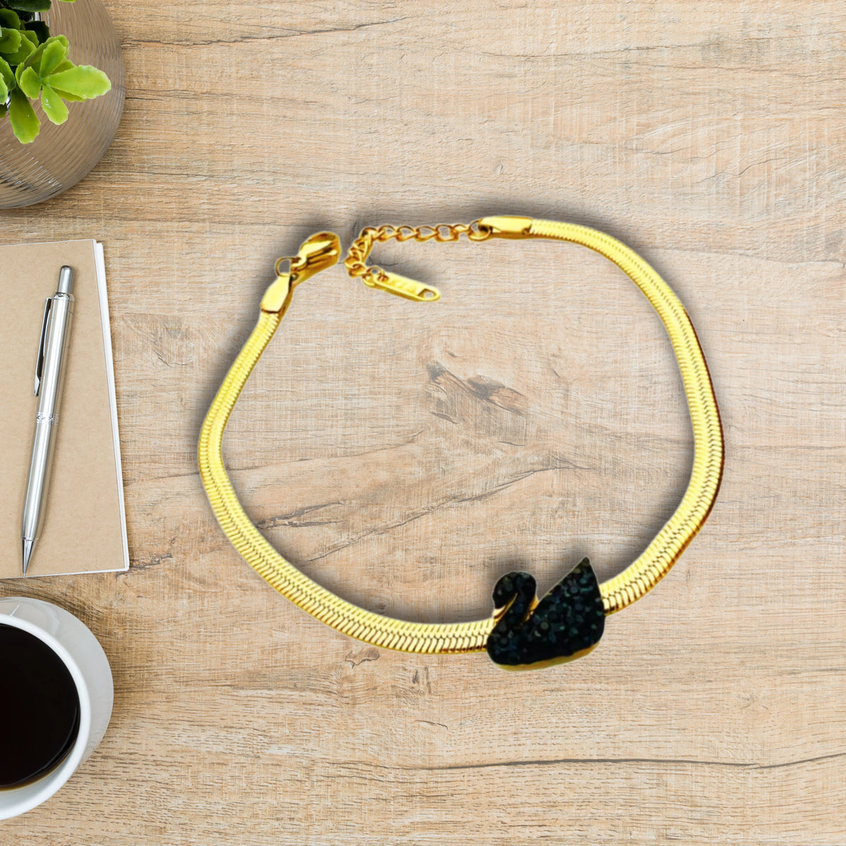 Black Swan Golden Bracelet