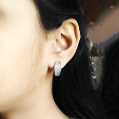 Premium Paved Stone Stud Earrings – Luxury Shine & Modern Elegance