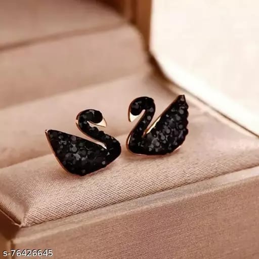 Black Swan Ear Studs