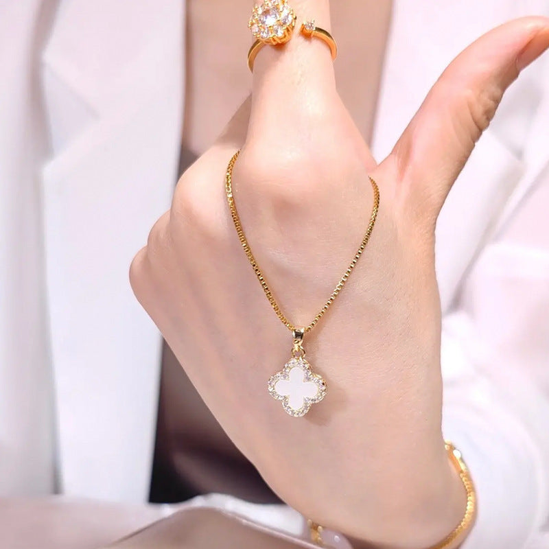 Four Leaf Dual Side Fashion Pendant