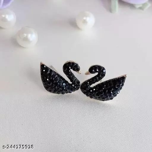 Black Swan Ear Studs