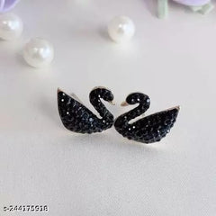 Black Swan Ear Studs