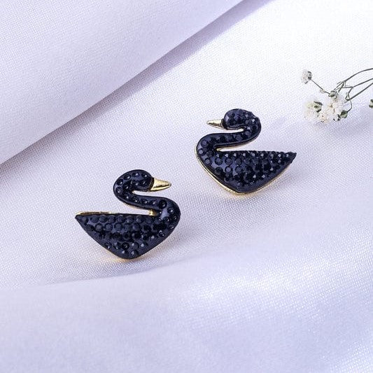 Black Swan Ear Studs