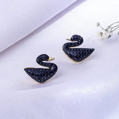 Black Swan Ear Studs